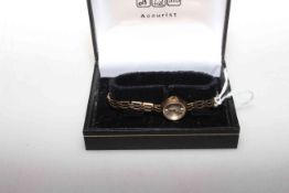 Lady's Accurist 9 carat gold wrist watch