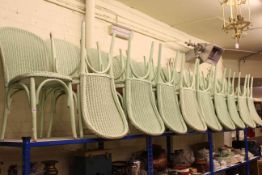 Set of nineteen Lloyd Loom chairs