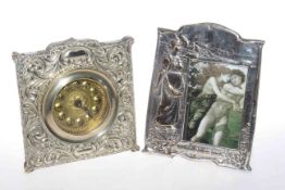 Electro-plated clock and an unusual Art Nouveau frame (2)