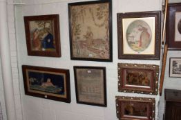 18th Century framed religious sampler,