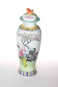 Chinese famille rose vase decorated with figures