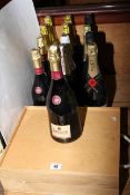 Two bottles of Moet & Chandon, four bottles of Cava Brut, three bottles of Codornu Brut,