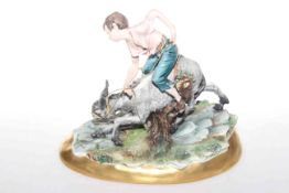 Capo di monte group of boy with donkey
