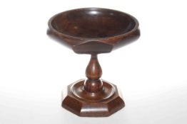 Oak pedestal fruit bowl