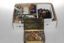 Quantity of paste jewellery and miscellaneous spares