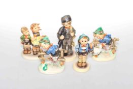 Collection of five Hummel figures
