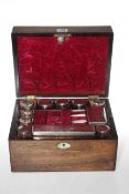 19th Century rosewood vanity box,