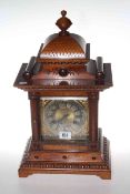 Victorian walnut mantel clock,