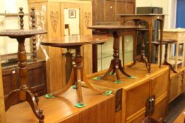 Collection of seven various occasional and wine tables