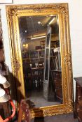 Large rectangular gilt framed bevelled wall mirror,
