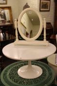 Arkana 1960's/80's tulip coffee table together with a modern toilet mirror