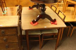 1960's/70's teak extending dining table and four chairs