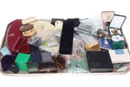 Collection of costume jewellery and boxes
