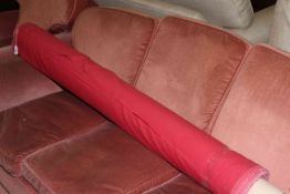 Five metre roll of scarlet velvet material from The Harlequin Group,