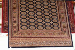 Bokhara rug with a blue ground 1.90 by 1.