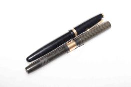 Waterman's 9 carat gold mounted fountain pen and a Parker Duofold (2)