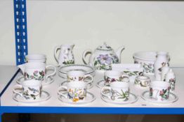 Collection of Portmeirion Botanic Garden china teaware