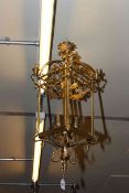 Gilt metal ornate hall lantern