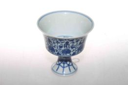 Chinese blue and white stem cup