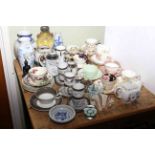 Collection of Oriental and other china including cabinet cups and saucers,