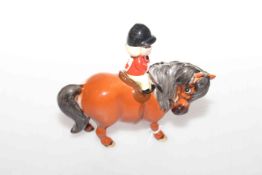 Beswick Thelwell model of girl on pony