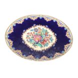 Longwy enamel decorated oval wall plaque,