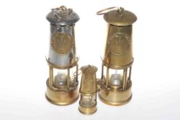 Two miners lamps and a smaller example (3)