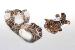 Two Winstanley models of cats,