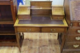 Late 19th Century mahogany and satinwood inlaid ladies writing desk, 95.