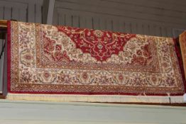 Keshan carpet with a red ground 2.80 by 2.