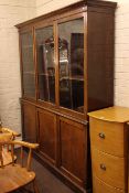 Early 20th Century six door cabinet bookcase with adjustable shelves,
