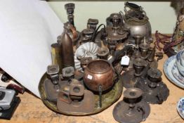Collection of silver plated ware and other metal ware