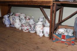 Large collection of toilet wares, chamber pots,