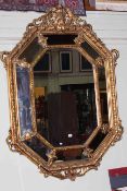 Large gilt framed marginal mirror
