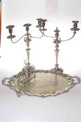 Two 19th Century EP candelabra,