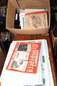 Box of stamps and albums, Benham silk first day covers, seven Motorsport calendars,