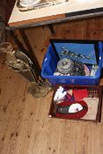 Brass fan firescreen, Maling cups and saucers, Military and Freemason items,