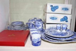 Collection of Spodes Italian including tureen, three boxed cups and saucers sets, meat plate,