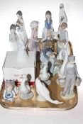 Collection of Nao and Lladro figures