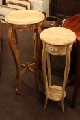 Two circular plant stands