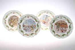 Four Royal Doulton Brambly Hedge plates, Candlelight Supper, The Discovery,