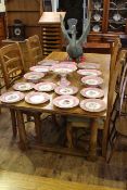 Barker & Stonehouse Flagstone rectangular dining table and four ladder back chairs (table 190cm