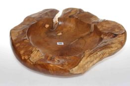 Naturalised polished wood fruit bowl