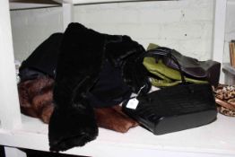 Fur and other coats and five handbags