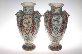 Large pair of Japanese vases