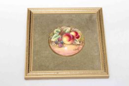 James Skerrett fruit painted plaque