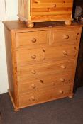 Pine chest of two short above four long drawers