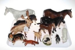 Collection of Beswick horses, foals, deer,