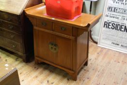 Oriental two drawer altar table,