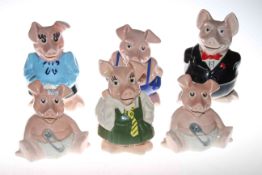 Six Wade Natwest pigs